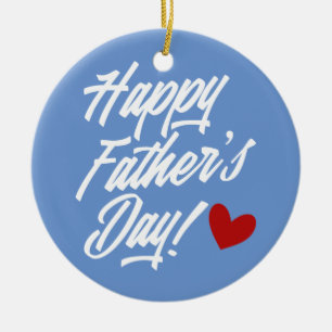 Simple Happy Father's Day Calligraphy   Ornament