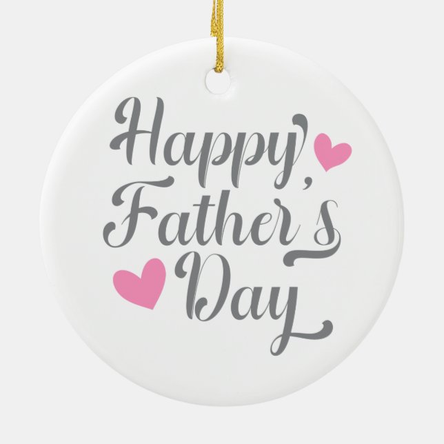 Simple Happy Father's Day Calligraphy | Ornament (Back)