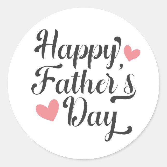 Simple Happy Father's Day Calligraphy | Sticker (Front)