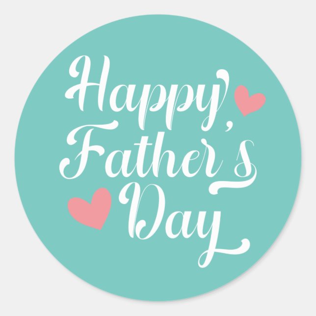 Simple Happy Father's Day Calligraphy | Sticker (Front)