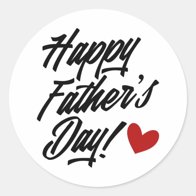 Simple Happy Father's Day Calligraphy | Sticker (Front)