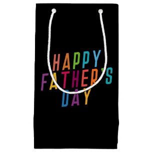 Simple Happy Father's Day Typography Gift Bag