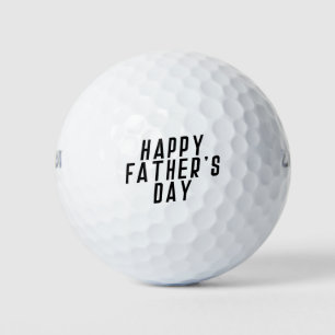 Simple Happy Father's Day Typography   Golf Balls