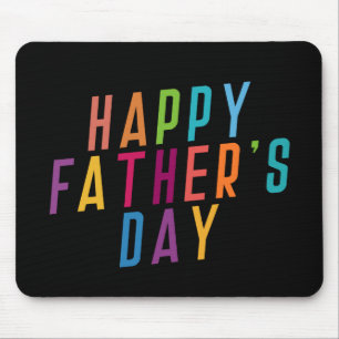 Simple Happy Father's Day Typography Mouse Pad