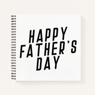 Simple Happy Father's Day Typography Notebook