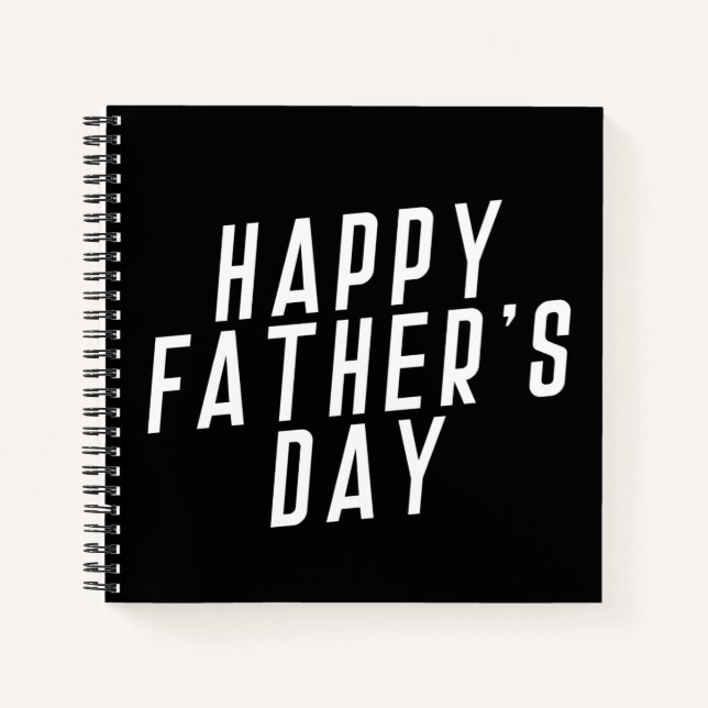 Simple Happy Father's Day Typography | Notebook (Front)