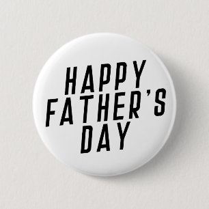 Simple Happy Father's Day Typography   Pin Button