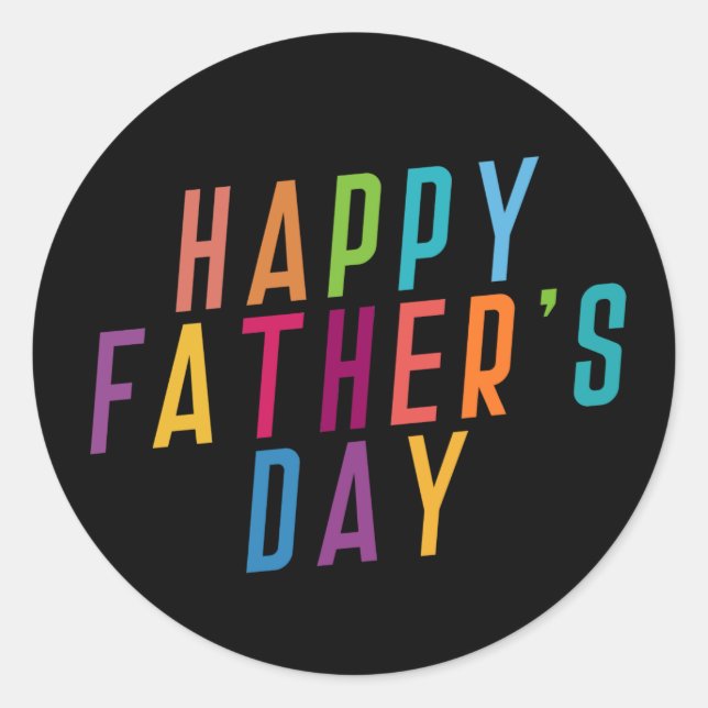 Simple Happy Father's Day Typography | Sticker (Front)