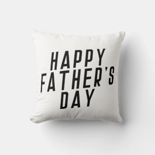 Simple Happy Father's Day Typography Throw Pillow