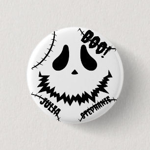 Simple Happy Halloween Boo family and friends Name 3 Cm Round Badge