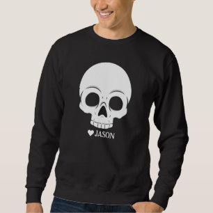 Simple Happy Halloween Boo Skeleton Skull Sweatshirt