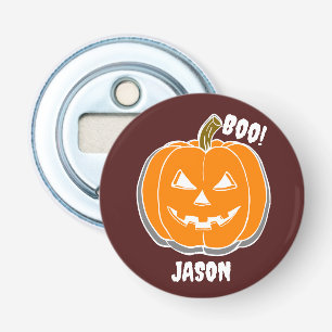 Simple Happy Halloween boo spooky pumpkin Bottle Opener