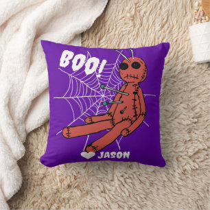 Simple Happy Halloween boo spooky voodoo doll Cushion