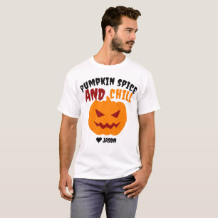 Simple Happy Halloween spooky orange pumpkin T-Shirt
