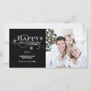 SIMPLE HAPPY HOLIDAYS 2014 HOLIDAY PHOTO CARD
