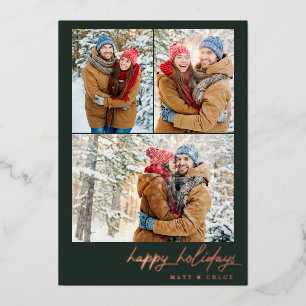 Simple Happy Holidays Christmas Multi-Photo