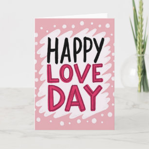 Simple Happy Love Day Dot Card