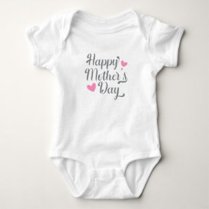 Simple Happy Mother's Day Calligraphy   Bodysuit
