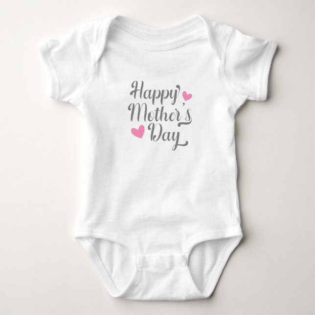 Simple Happy Mother's Day Calligraphy | Bodysuit (Front)