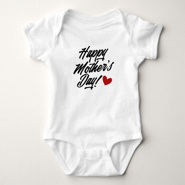 Simple Happy Mother's Day Calligraphy | Bodysuit (Front)