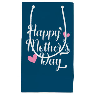 Simple Happy Mother's Day Calligraphy Gift Bag
