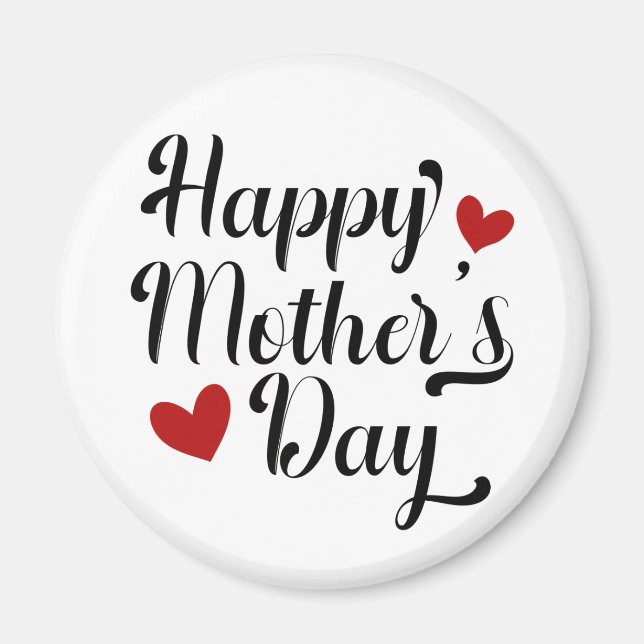 Simple Happy Mother's Day Calligraphy | Magnet (Front)