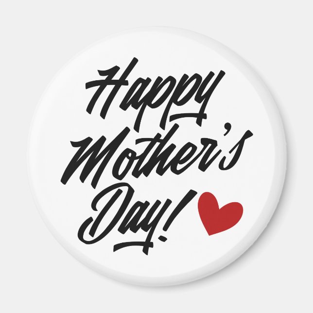 Simple Happy Mother's Day Calligraphy | Magnet (Front)