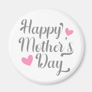 Simple Happy Mother's Day Calligraphy Magnet