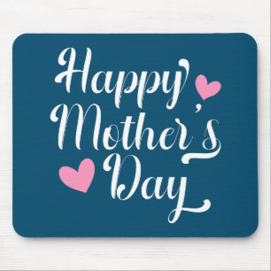 Simple Happy Mother's Day Calligraphy Mouse Pad