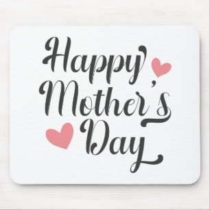 Simple Happy Mother's Day Calligraphy   Mouse Pad