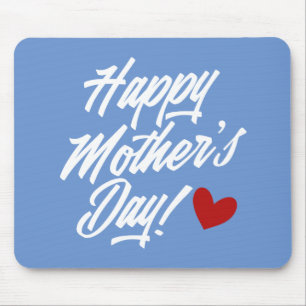 Simple Happy Mother's Day Calligraphy Mouse Pad