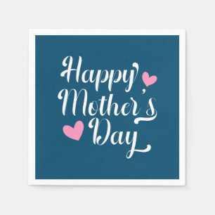 Simple Happy Mother's Day Calligraphy Paper Napkin