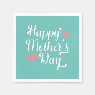 Simple Happy Mother's Day Calligraphy Paper Napkin