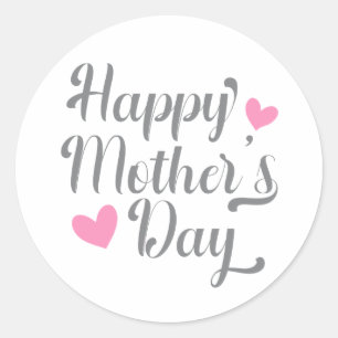 Simple Happy Mother's Day Calligraphy Sticker