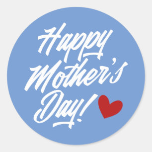 Simple Happy Mother's Day Calligraphy Sticker