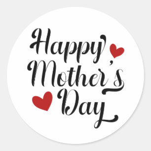 Simple Happy Mother's Day Calligraphy Sticker