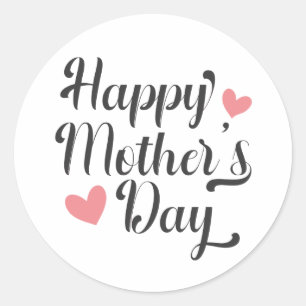 Simple Happy Mother's Day Calligraphy Sticker