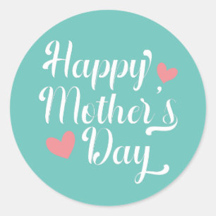 Simple Happy Mother's Day Calligraphy Sticker