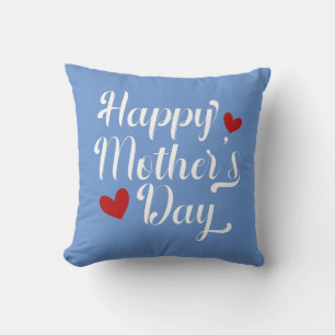 Simple Happy Mother's Day Calligraphy Throw Pillow