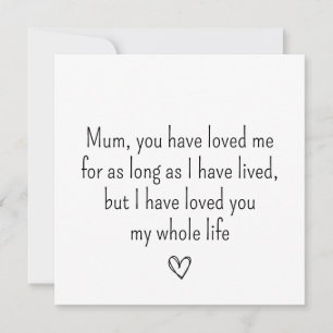 Simple Happy Mothers day card