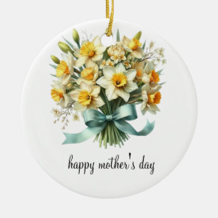 simple happy mother's day card ceramic tree decoration