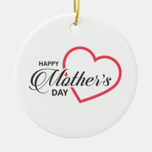 Simple Happy Mother's Day Ornament