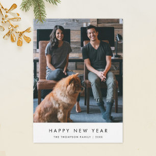 Simple Happy New Year Photo Card