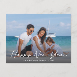 Simple Happy New Year's Photo Postcard