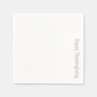 Simple Happy Thanksgiving Napkins