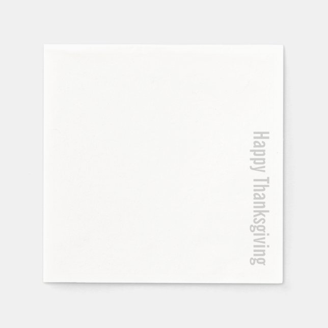Simple Happy Thanksgiving Napkins (Front)