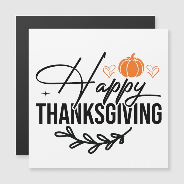 Simple Happy Thanksgiving Pumpkin  (Front/Back)