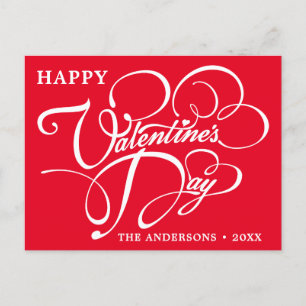 Simple Happy Valentines Day Photo Postcard