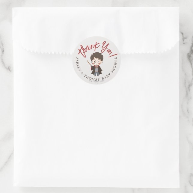 Simple Harry Potter Baby Shower Classic Round Sticker (Bag)