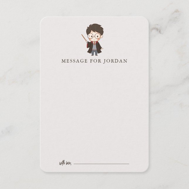 Simple Harry Potter Baby Shower Enclosure Card (Front)